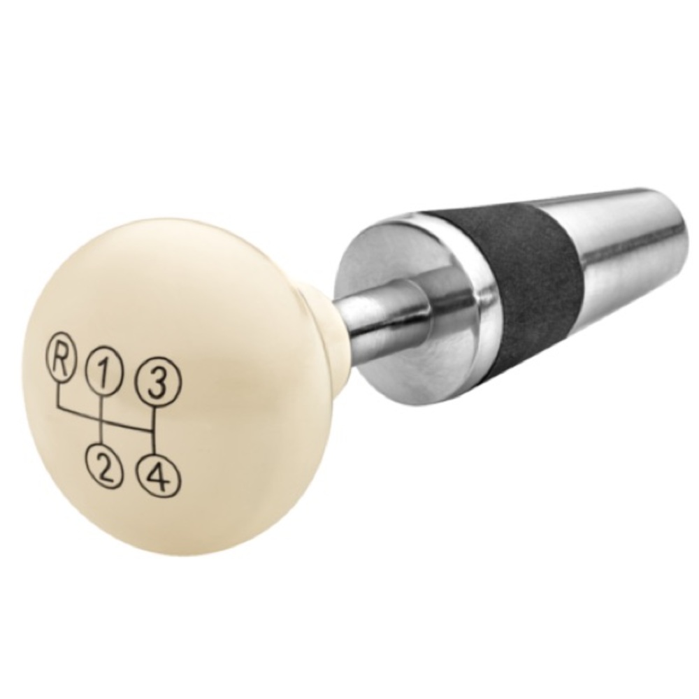 Mercedes Benz Wine Stopper in Shift Knob Style | Cream